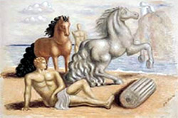 'Cavalli con Dioscuri in riva al mare' (1929)