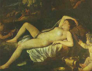 Poussin, 'The sleeping Venus and Cupid' (ca. 1630)